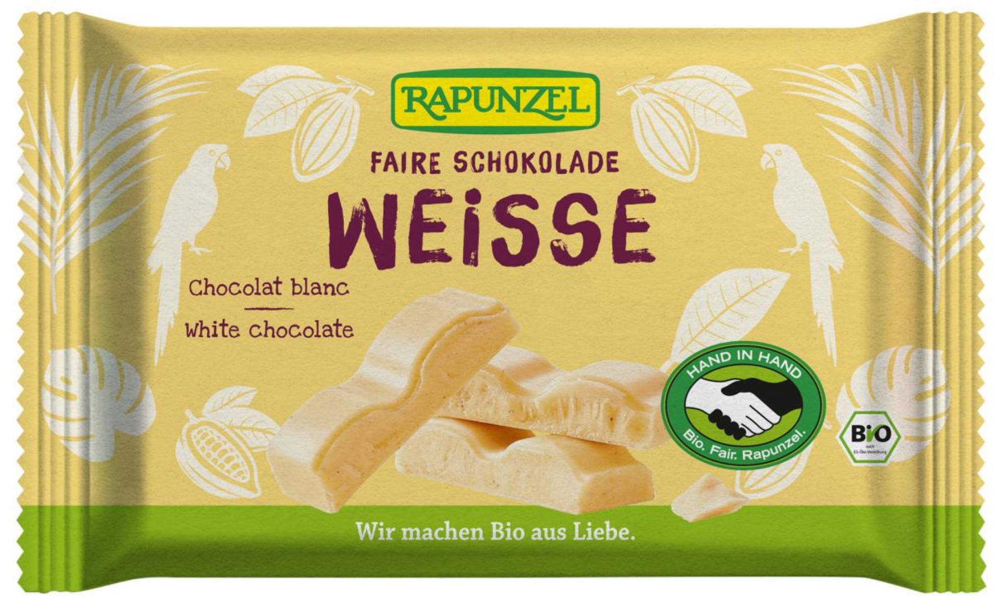 Rapunzel Weiße Schokolade HIH, 100 gr Stück