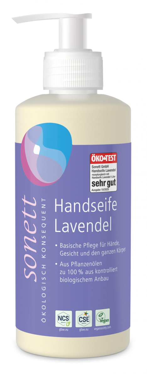 Sonett Handseife Lavendel, 0,3 ltr Flasche
