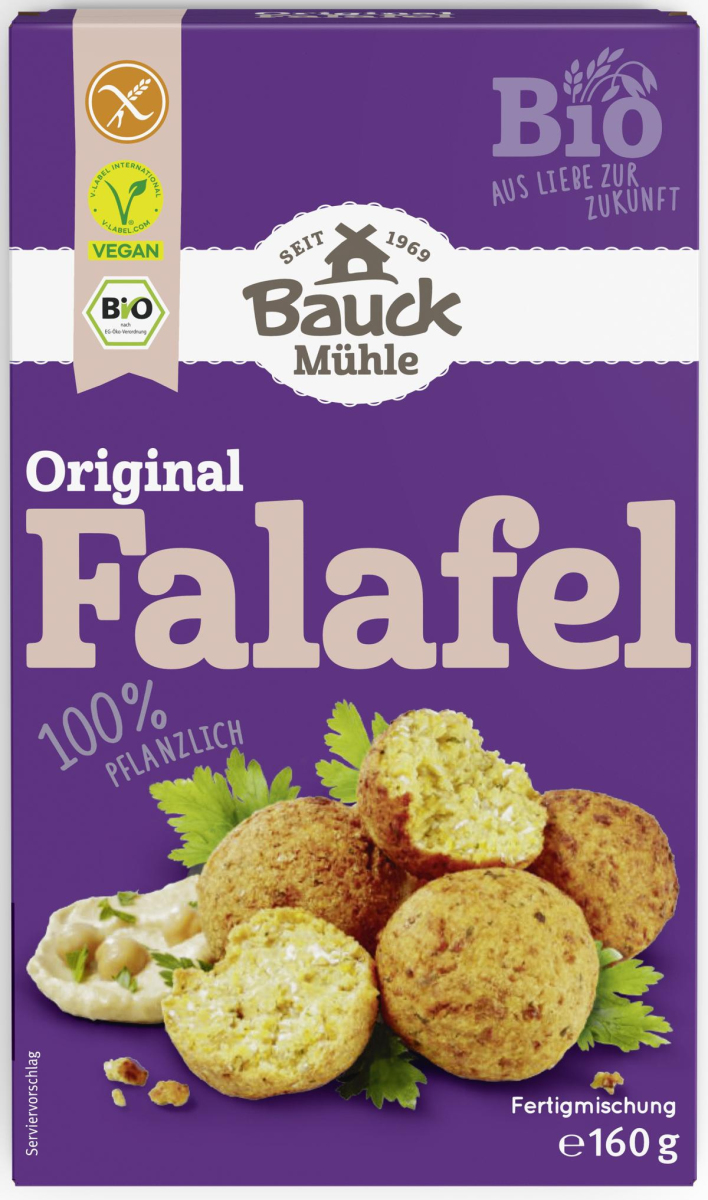 Bauck Hof Falafel, 160 gr Packung -glutenfrei-