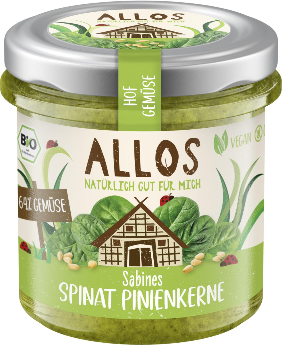 Allos Hof-Gemüse Steffis Spinat-Pinienkerne, 135 g