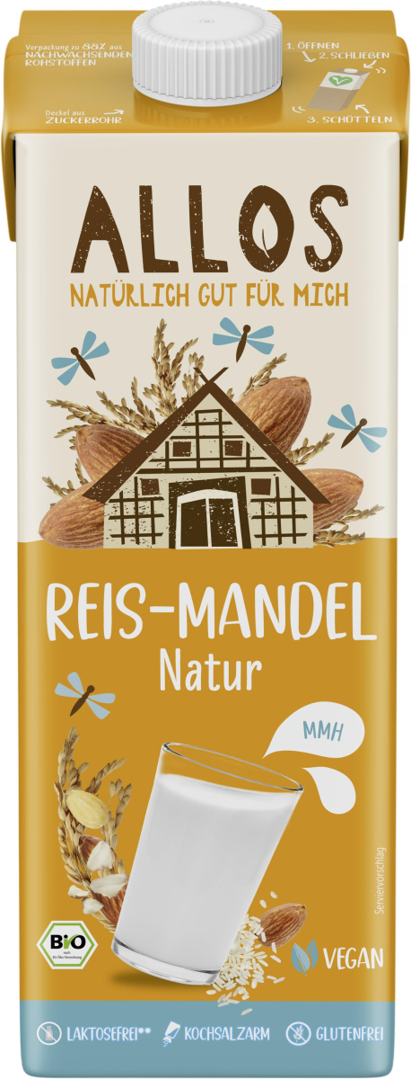 Allos Reis Mandel Drink, 1 ltr Packung