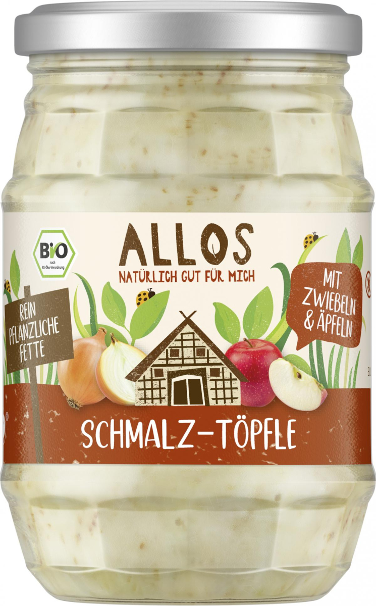 Allos Schmalz-Töpfle mit Zwiebeln und Apfel, 250 g