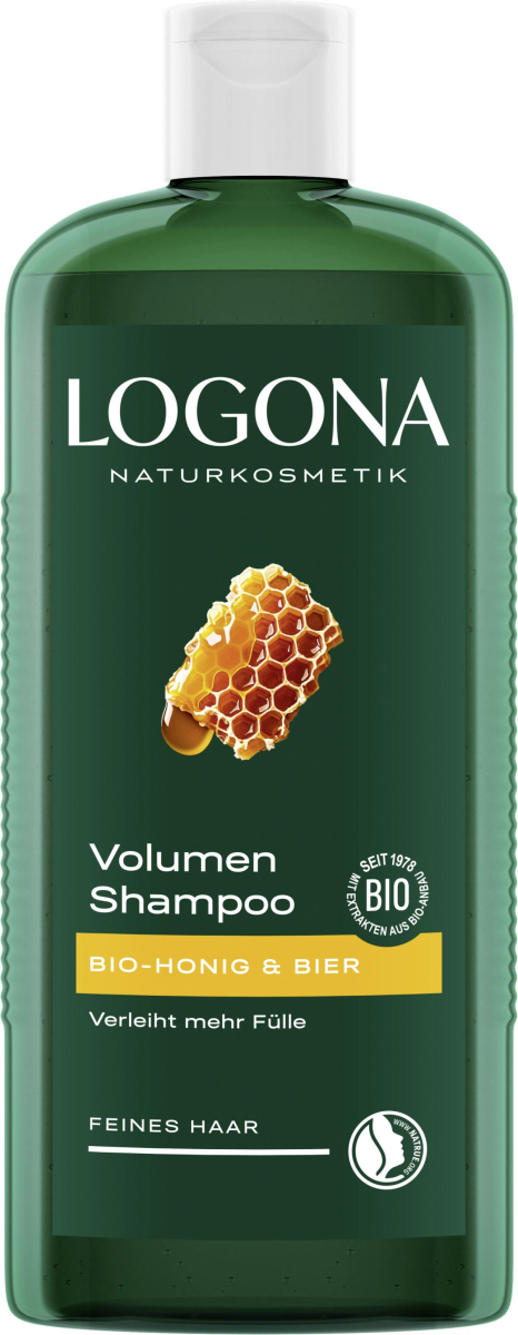 Logona Volumen Shampoo Bier-Honig, 250 ml Flasche