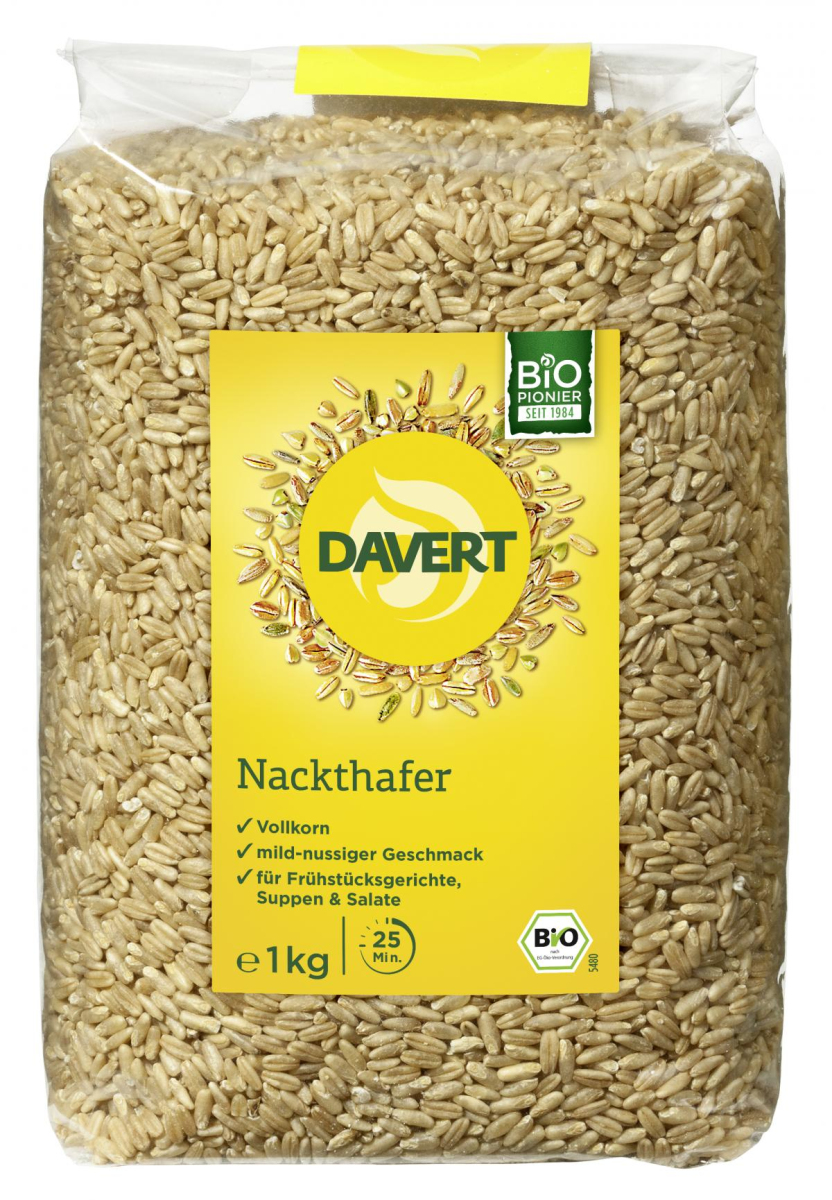 Davert Nackthafer, 1 kg Packung