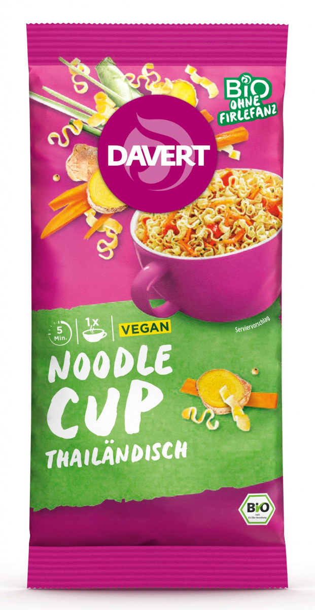 Davert Noodle-Cup Thailändisch, 60 gr Packung