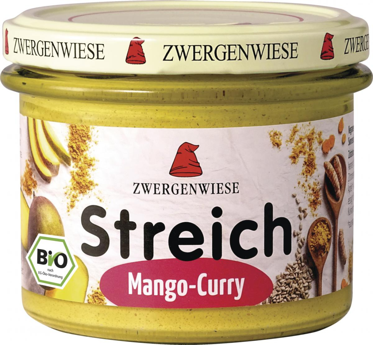 Zwergenwiese Mango Curry Streich, 180 gr Glas