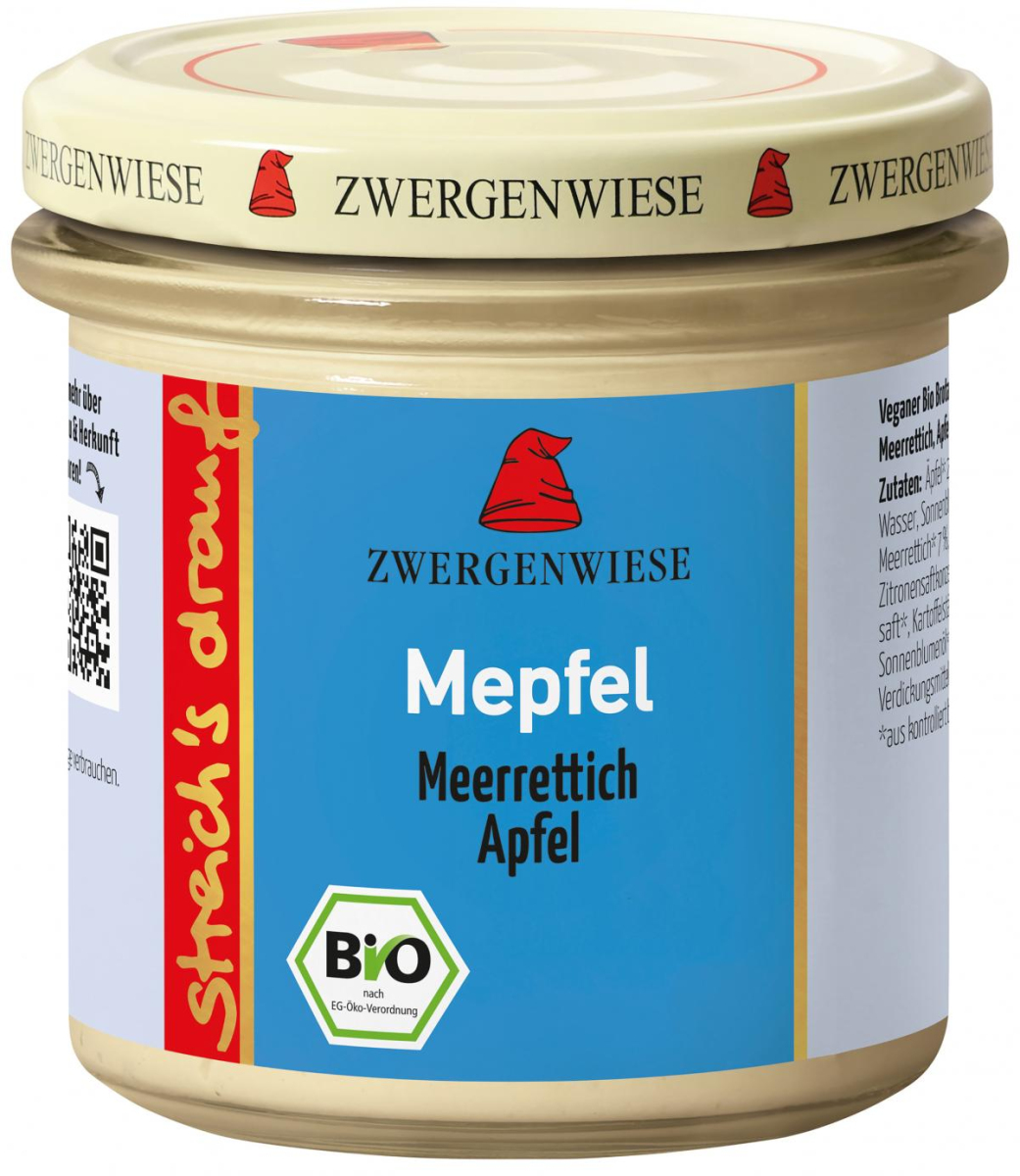 Zwergenwiese streichs drauf Mepfel, 135 g Glas