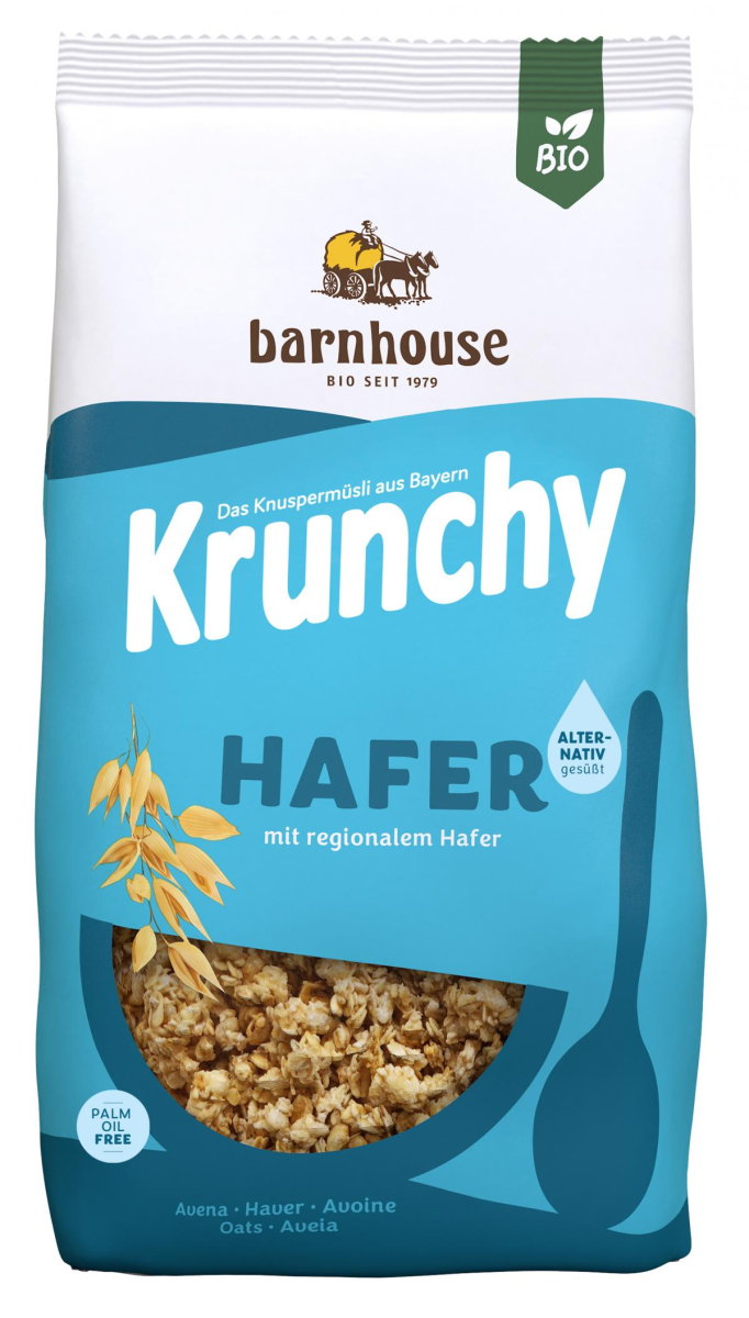 Barnhouse Krunchy Pur Hafer, 375 gr Packung