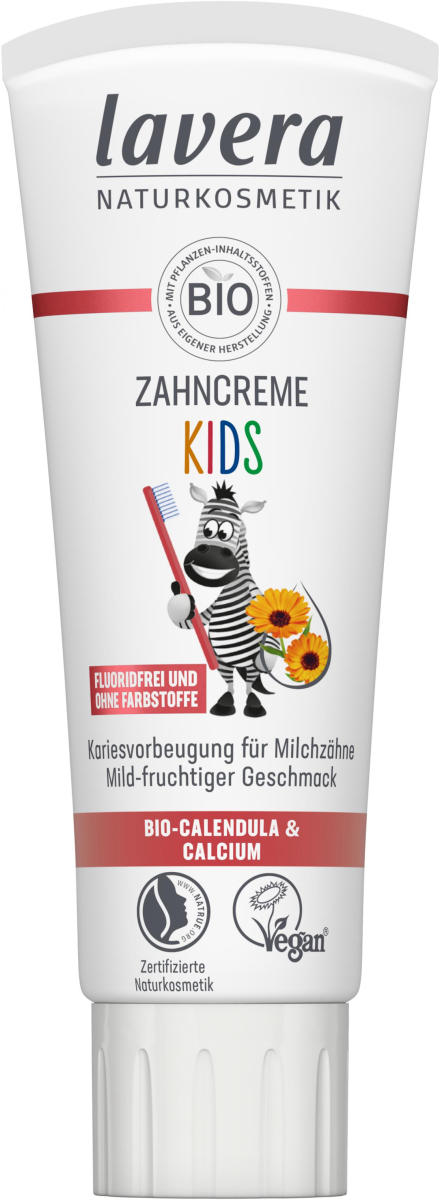 lavera Zahncreme Kids Fluoridfrei, 75 ml Tube