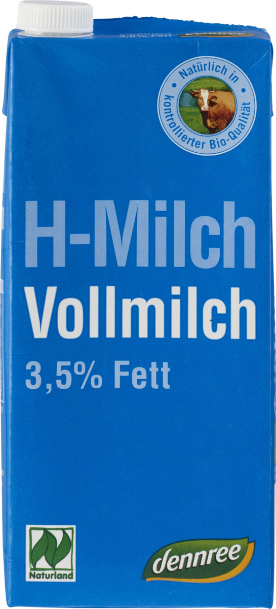 dennree H-Milch, 1 ltr Packung Naturland