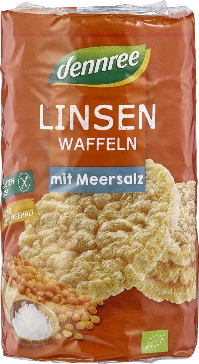 dennree Linsenwaffel gesalzen, 100 g Packung