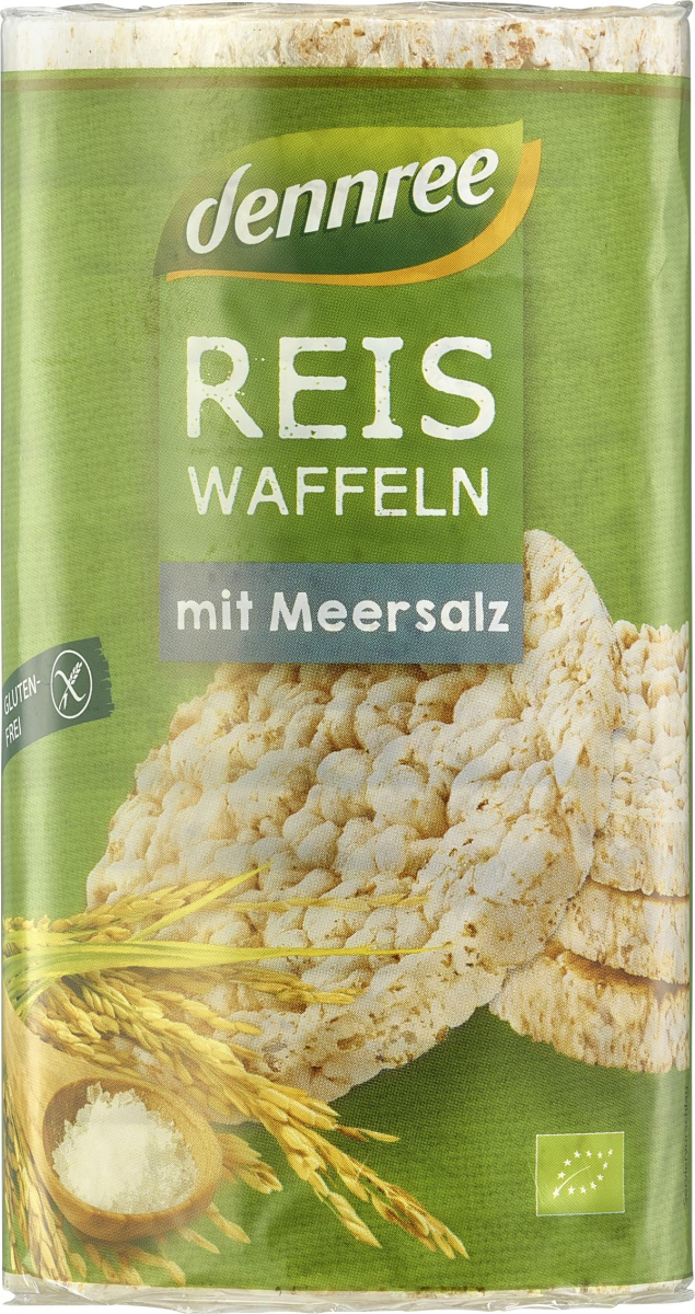 dennree Reiswaffeln mit Meersalz, aus Vollkornreis