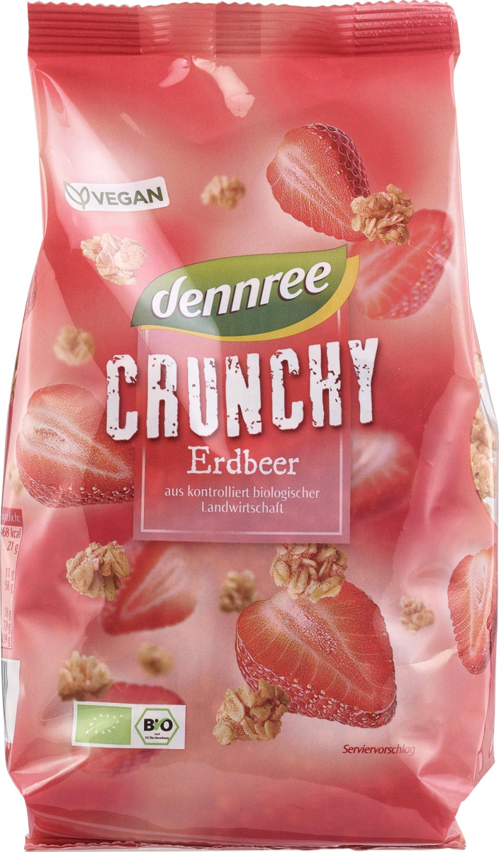 dennree Crunchy Erdbeer, 375 gr Packung