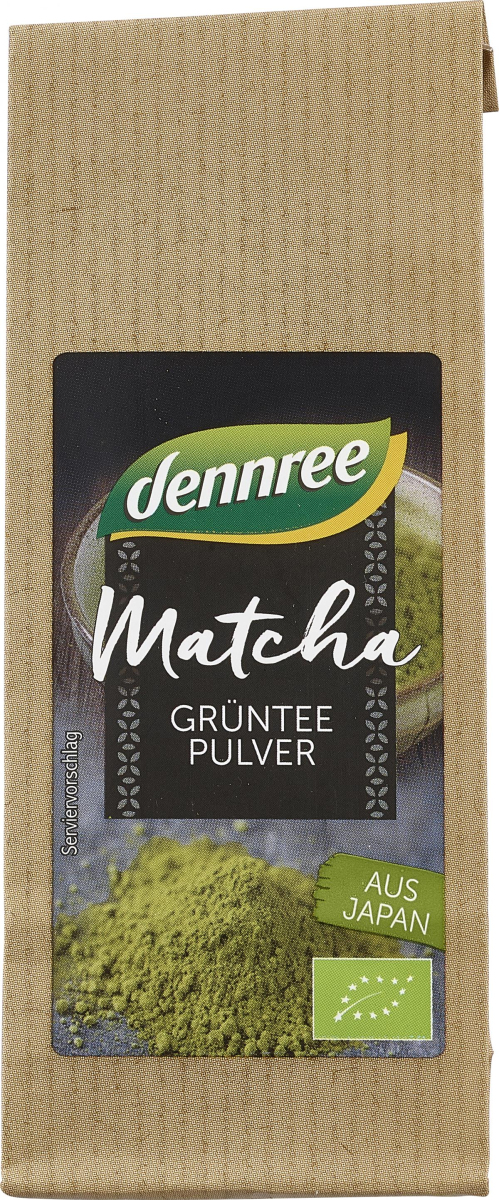dennree Matcha, Grünteepulver, 30 gr Packung