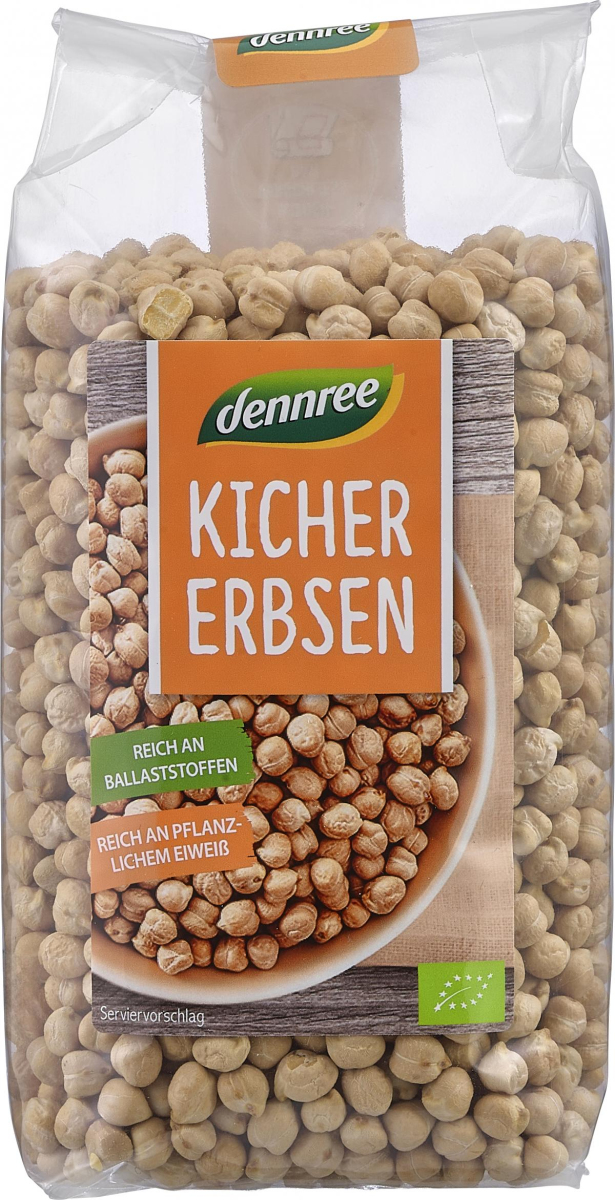 dennree Kichererbsen, 500 gr Packung