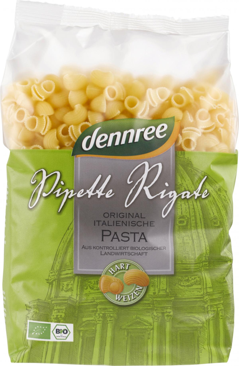 dennree Hartweizen-Pipette-Rigate, 500 gr Packung