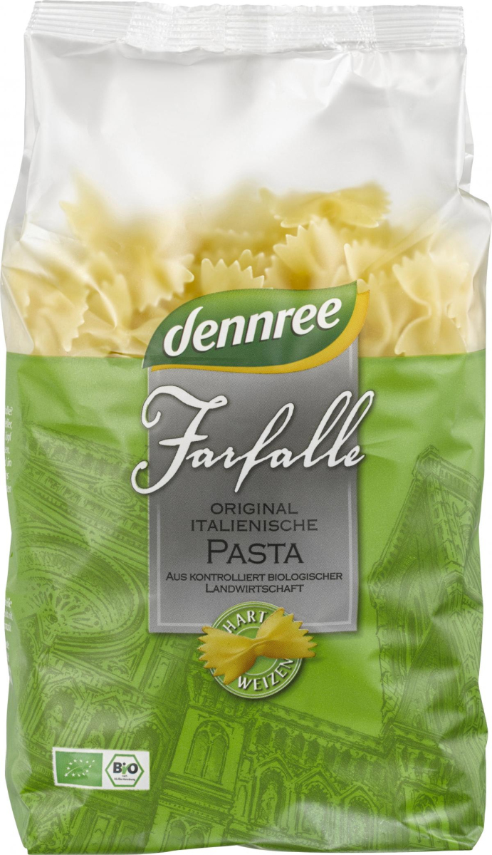 dennree Hartweizen-Farfalle (Schleifen), 500 gr Pa