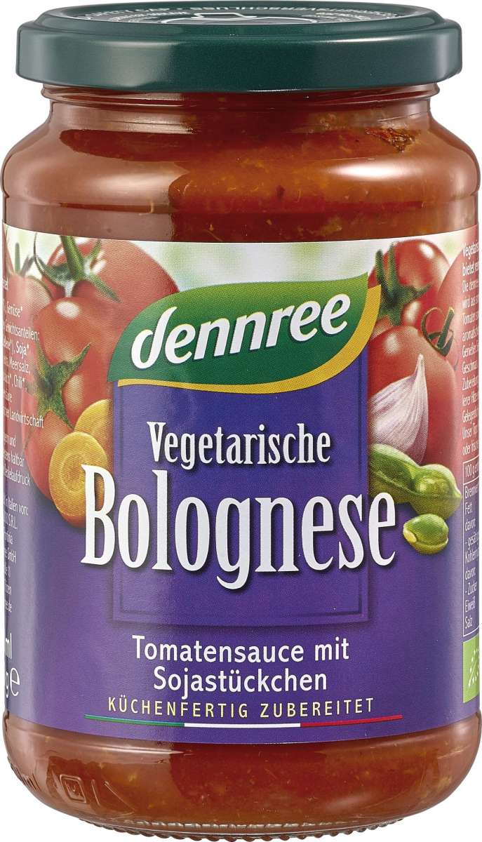 dennree Vegetarische Bolognese, Tomatensauce mit S