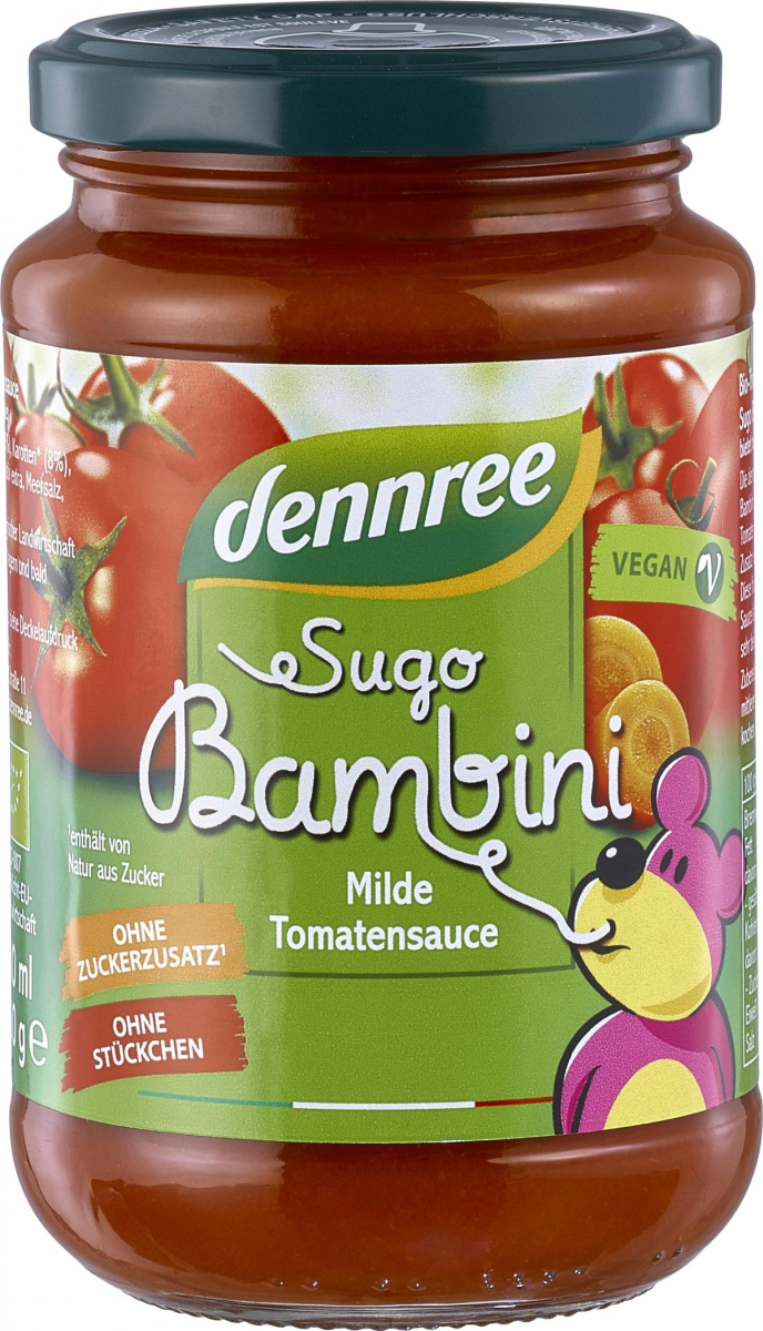 dennree Sugo Bambini, Kinder Tomatensauce, 350 gr