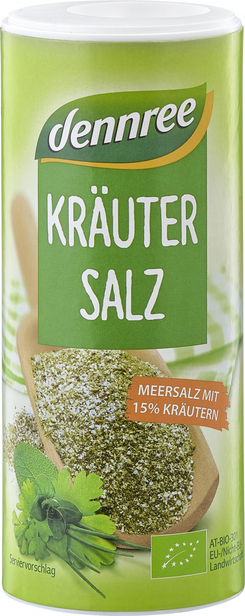 dennree Kräutersalz, unjodiert, 160 gr Dose