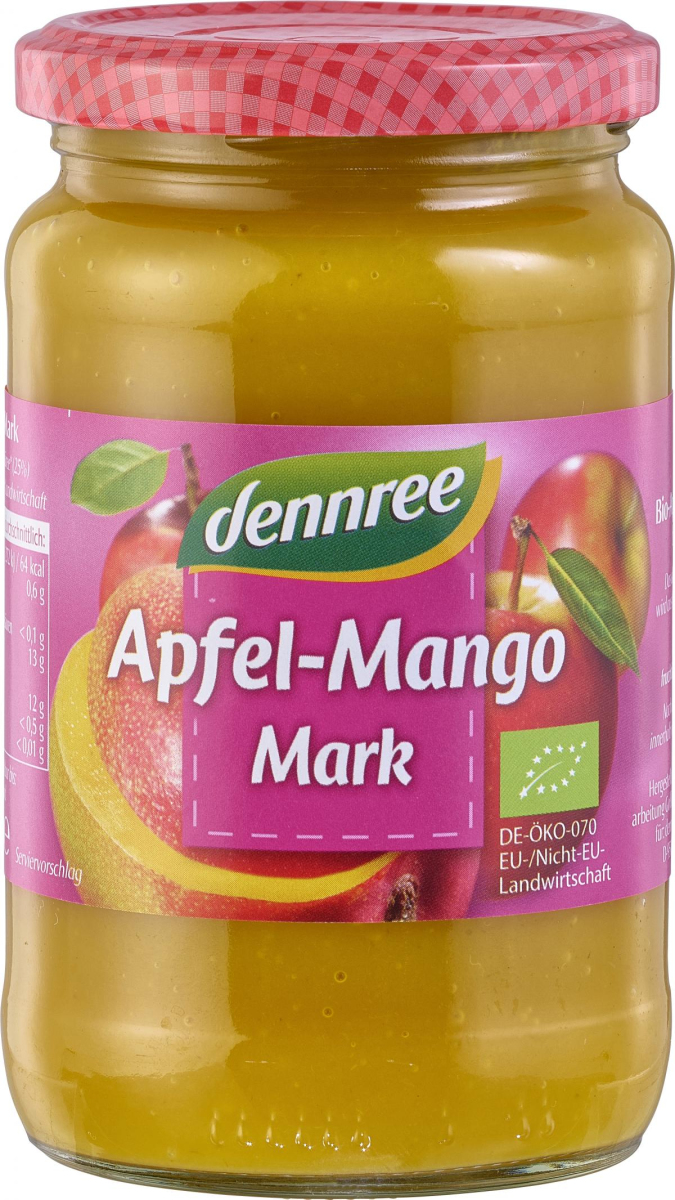 dennree Apfel-Mangomark, 360 gr Glas