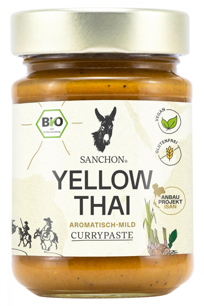 Sanchon Currypaste Yellow Thai, mild 190 g Glas