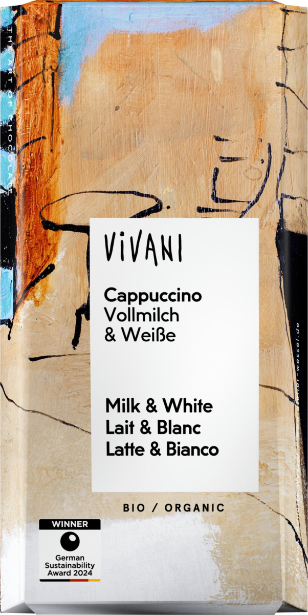 Vivani Cappuccino Schokolade, 100 gr Stück
