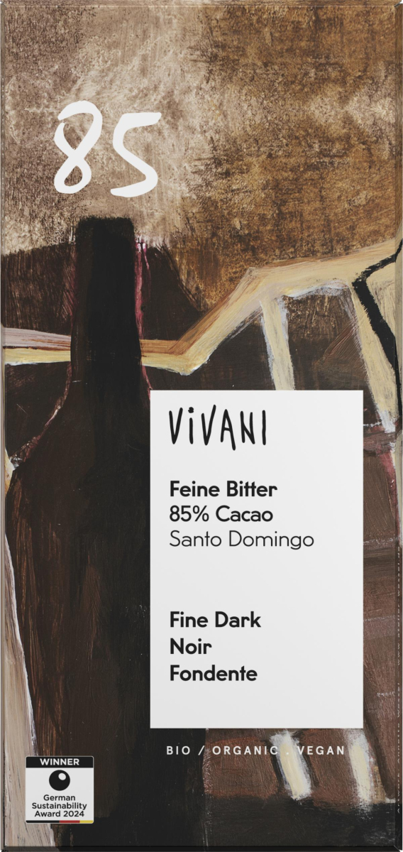Vivani Feine Bitter 85%, 100 gr Stück