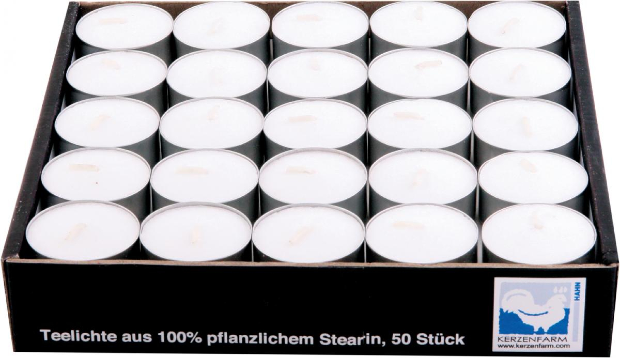 Kerzenfarm Stearinteelichter in Alu-Hülle, 50 St P