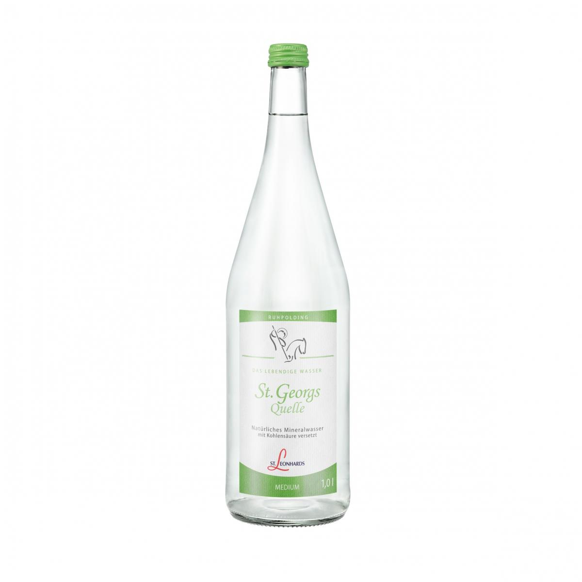 St. Leonhards St. Georgsquelle medium, 1 ltr Flasc