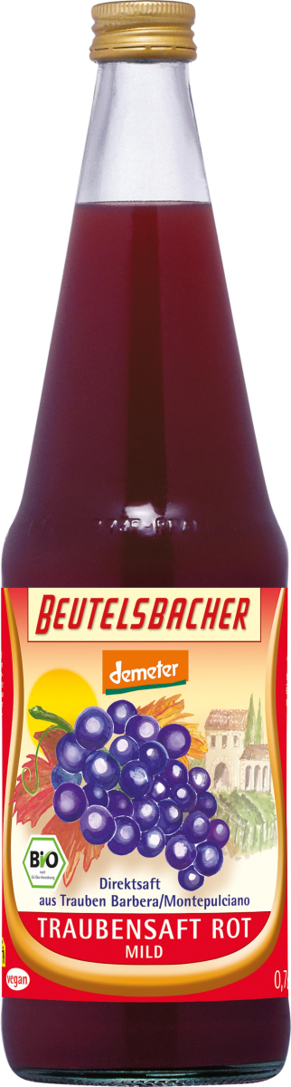Beutelsbacher Trauben Direrektsaft, 0,7 ltr Flasch