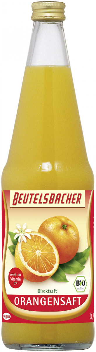Beutelsbacher Orangensaft, 0,7 L Flasche
