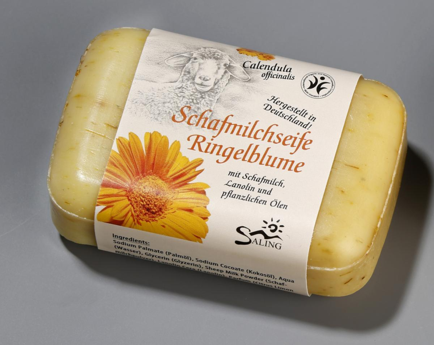 Saling Schafmilchseife Ringelblume, 100 gr Stück