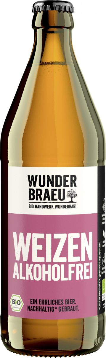 Wunderbräu Weizen alkoholfrei, 0,5 ltr Flasche
