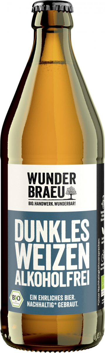 Wunderbräu Dunkles Weizen alkoholfrei, 0,5 ltr Fla