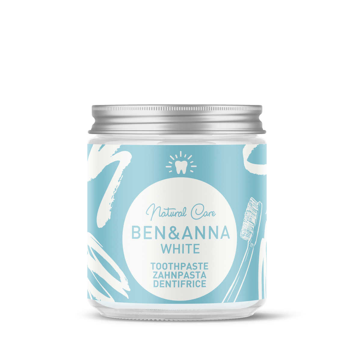 Ben & Anna Zahncreme white im Glas, 100 ml Stück