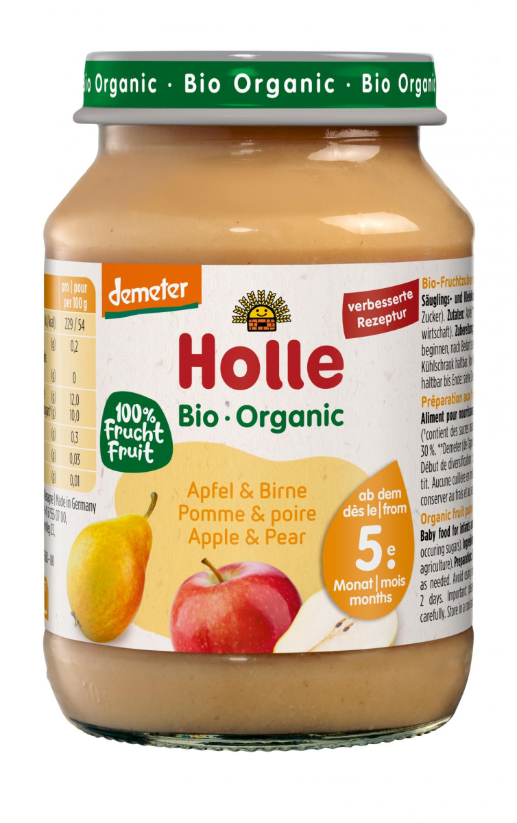 Holle Apfel & Birne, 190 gr Glas