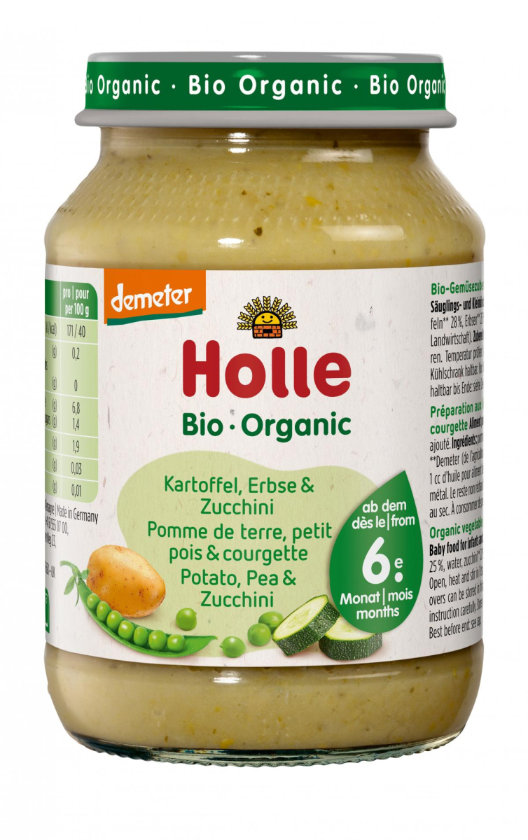 Holle Kartoffeln mit Erbsen, 190 gr Glas
