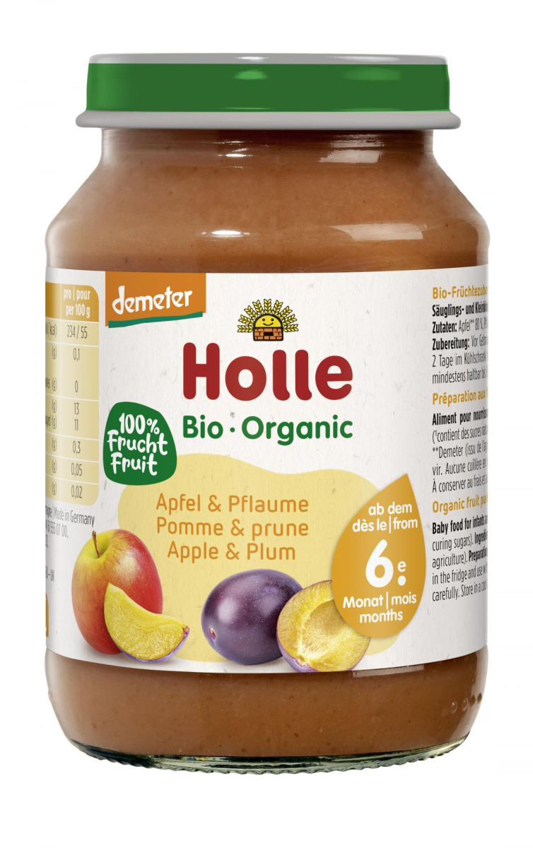 Holle Apfel & Pflaume, 0,19 g Glas