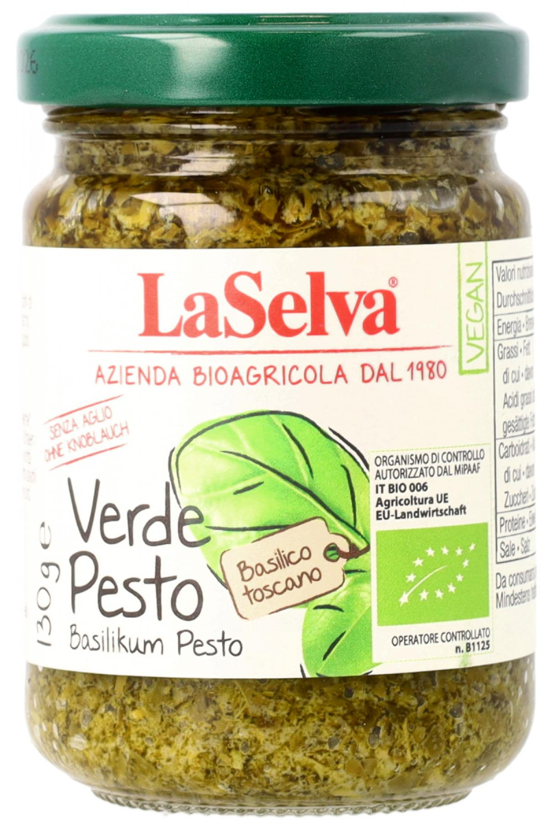 La Selva Pesto verde, 130 gr Glas -ohne Knoblauch-