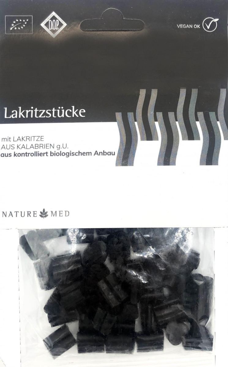 Lakritzstücke, 100 gr Packung