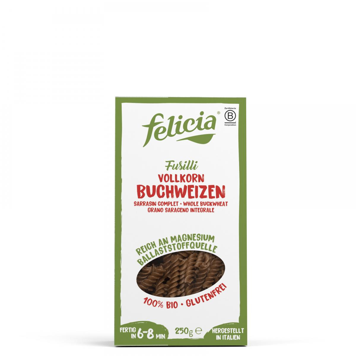 Buchweizen Fusilli, 250 gr Packung -glutenfrei-