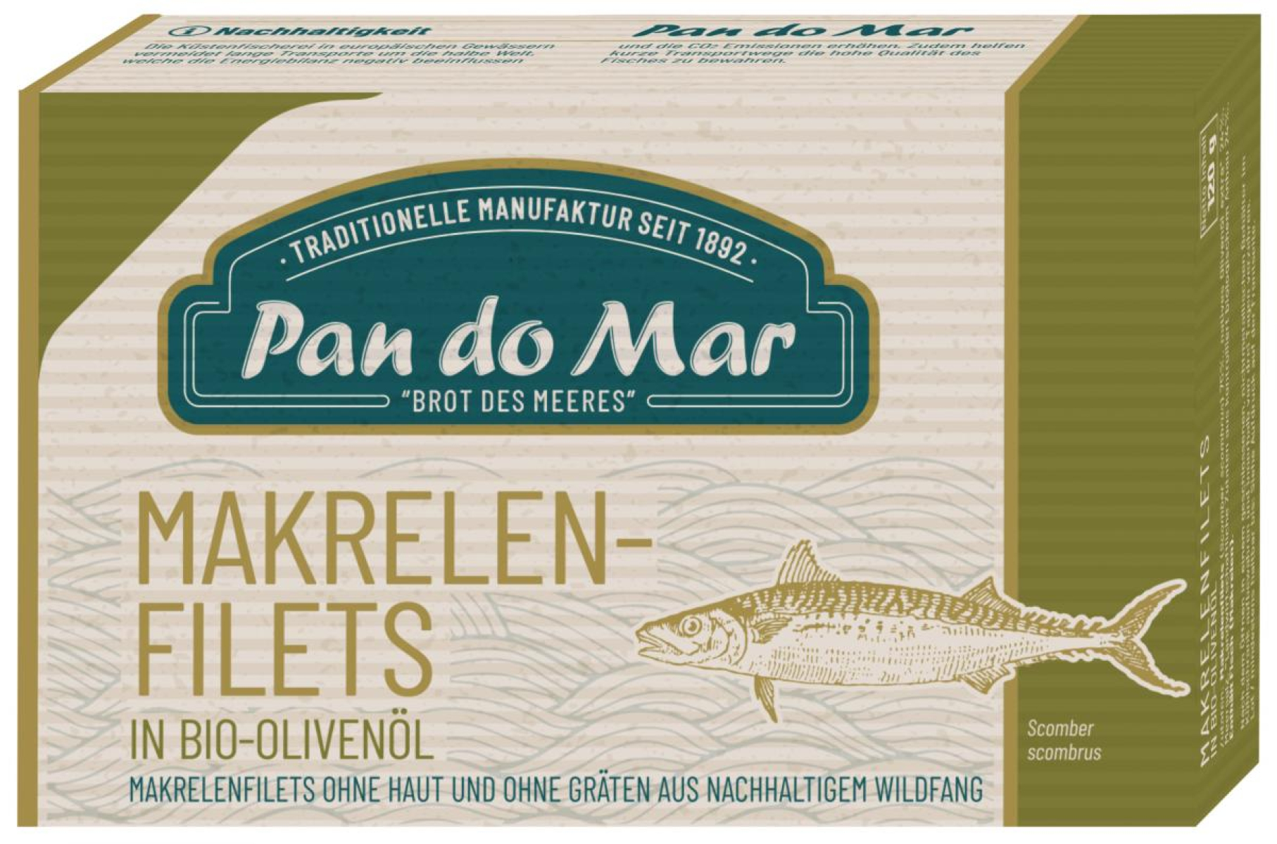 Pan do Mar Makrelenfilets, in Bio-Olivenöl extra n