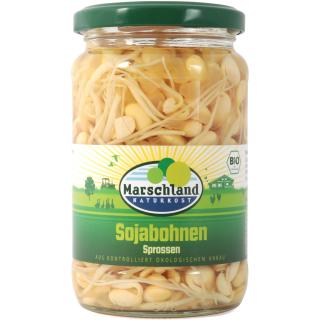 Marschland Sojabohnensprossen, 330 gr Glas (160 gr