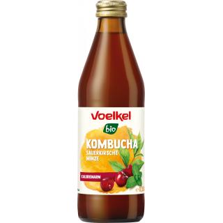 Voelkel Kombucha Sauerkirsche Minze, 0,33 ltr Flas