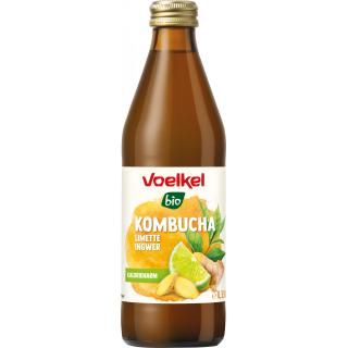 Voelkel Kombucha Limette Ingwer, 0,33 ltr Flasche