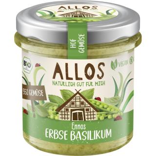 Allos Hof-Gemüse Ennos Erbse Basilikum, 135 gr Gla