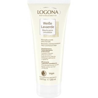 Logona Weiße Lavaerde Waschcreme Lotus,  200 ml Tu
