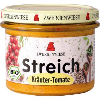 Zwergenwiese Kräuter-Tomate Streich, 180 gr Glas