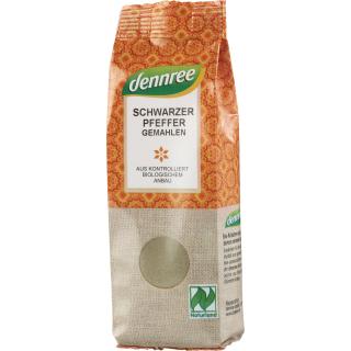 dennree Pfeffer schwarz, gemahlen, 65 gr Packung
